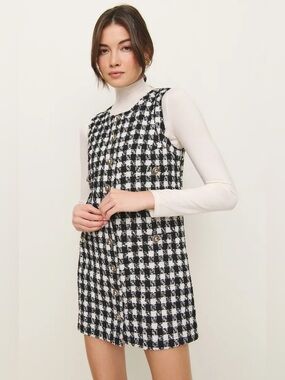 Reformation Tropez Tweed Shift Dress